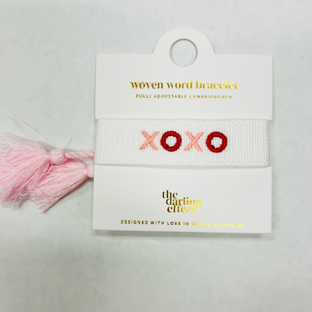 XOXO embroidered adjustable bracelet by The Darling Effect